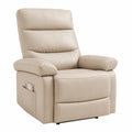 Relaxsessel Metallrahmen Leder Beige 90x85x105cm