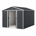 Metall Gartenhaus Dunkelgrau 213x130x173cm