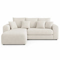 Ecksofa aus Stoff Cremeweiß 280x160 cm