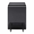 Barwagen aus Acryl mit Rollen, Schwarz