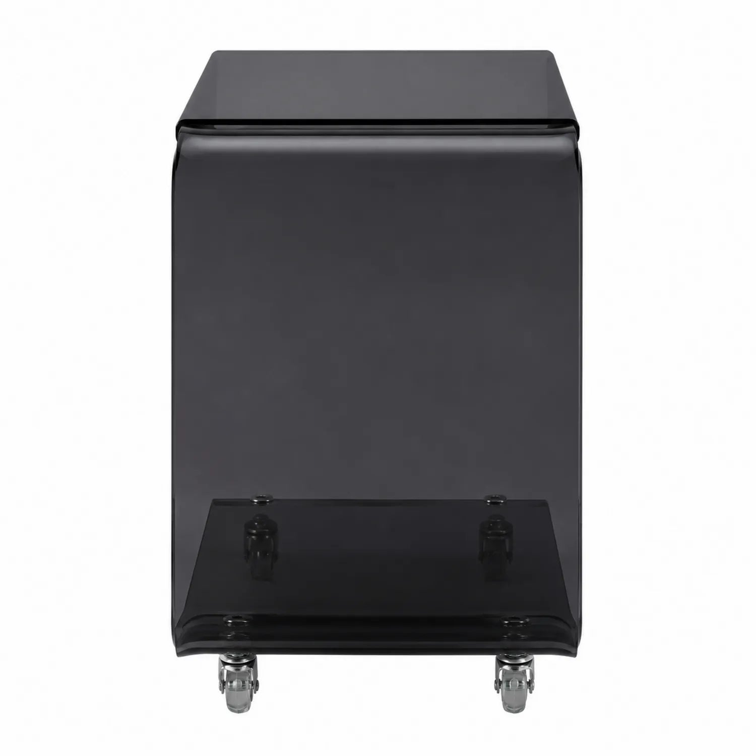 Barwagen aus Acryl mit Rollen, Schwarz