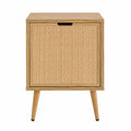 Nachttisch Eiche Rattan Natur 55 x 45 x 35 cm