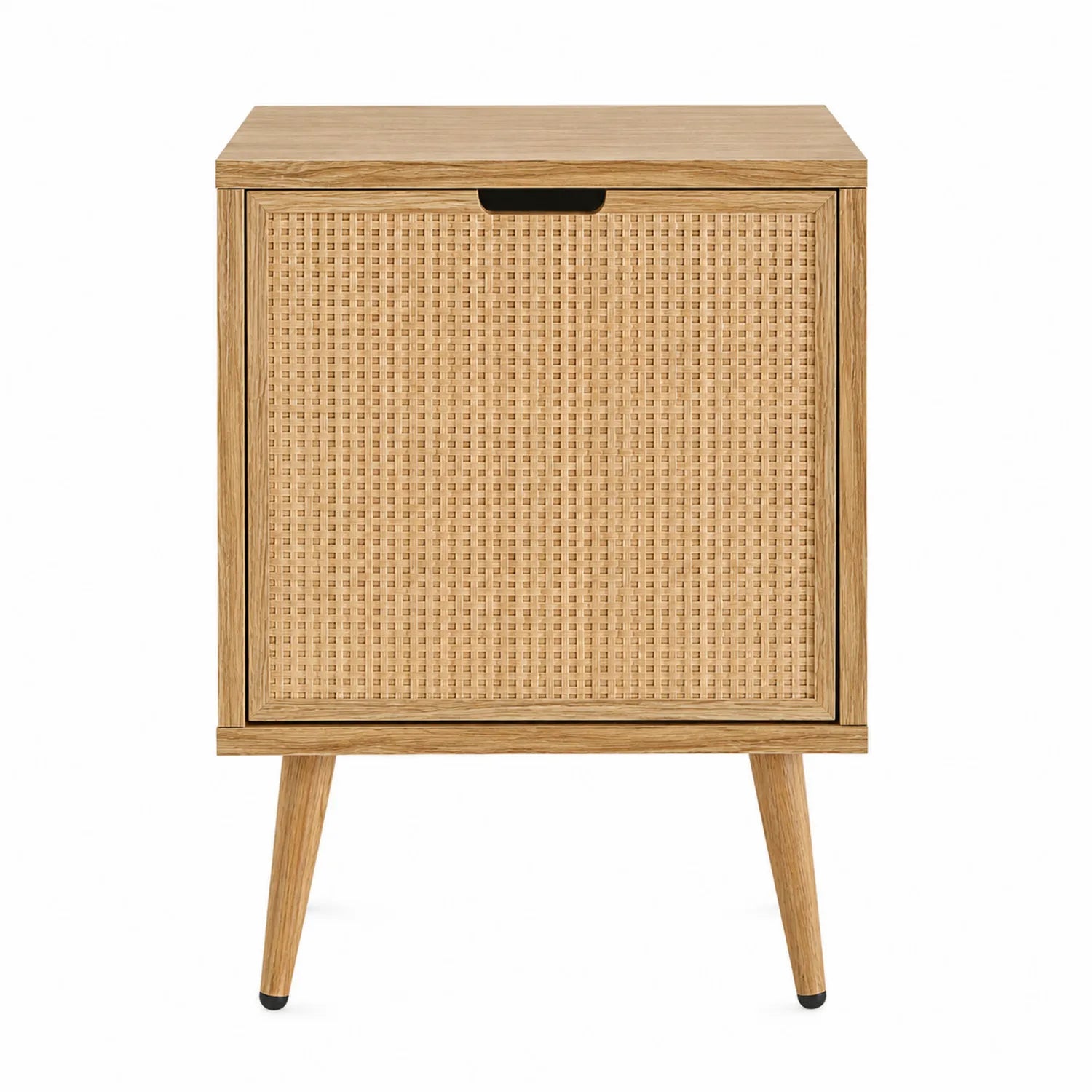 Nachttisch Eiche Rattan Natur 55 x 45 x 35 cm