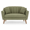 2-Sitzer Sofa Stoff Olivgrün 122cm