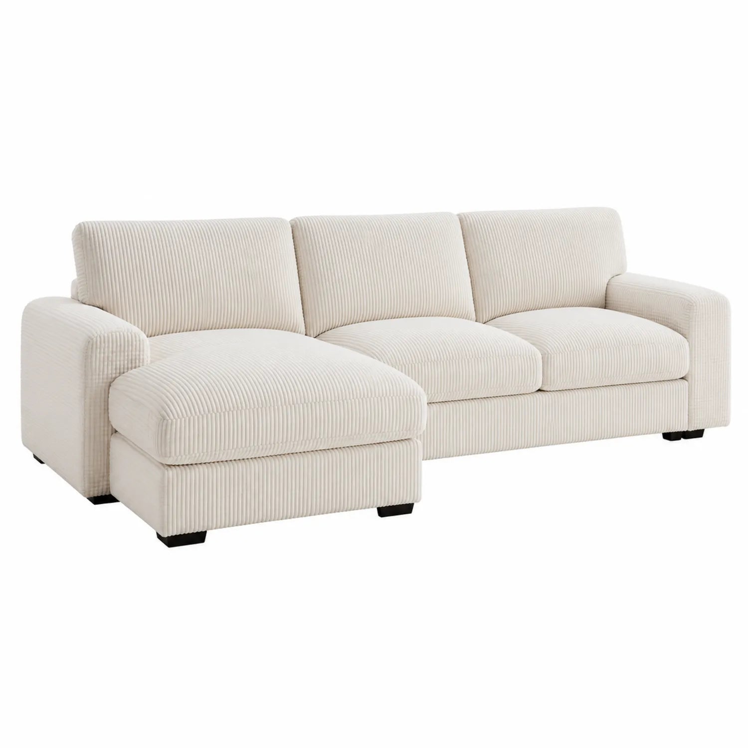 Ecksofa Cord Beige 280x160x85 cm